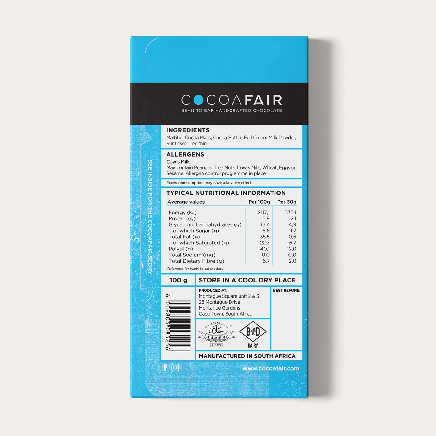 45% Milk Chocolate | No Added Sugar