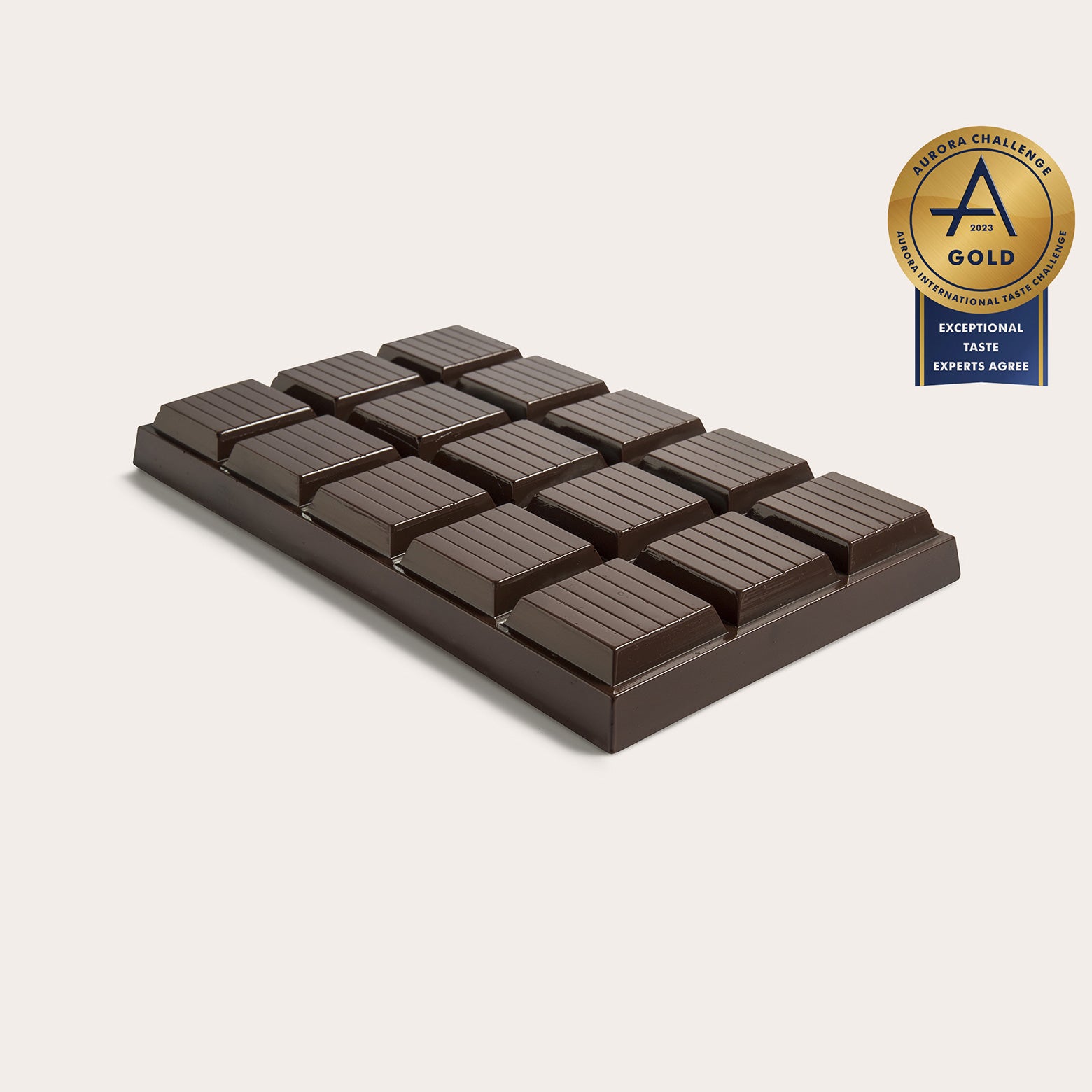 COCOAFAIR 1kg 71% Dark Chocolate product shot of a thick slab - Award winning Gold in the Aurora Challenge