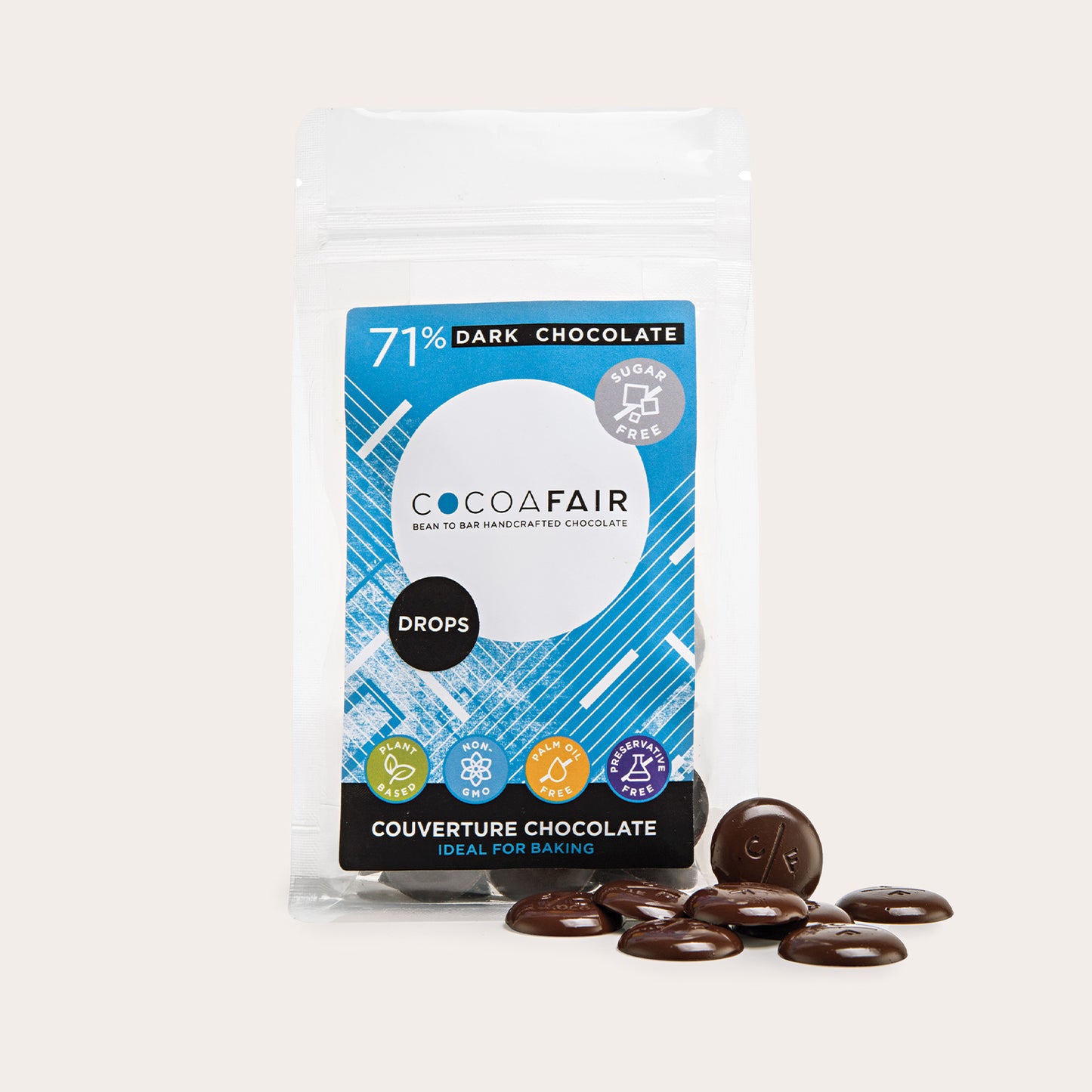 71% Dark Chocolate Drops | Sugar Free