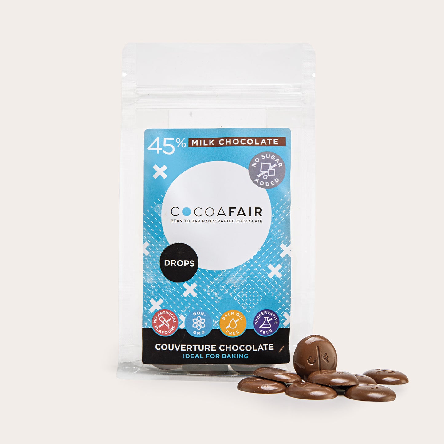 45% Milk Chocolate Drops | No Added Sugar